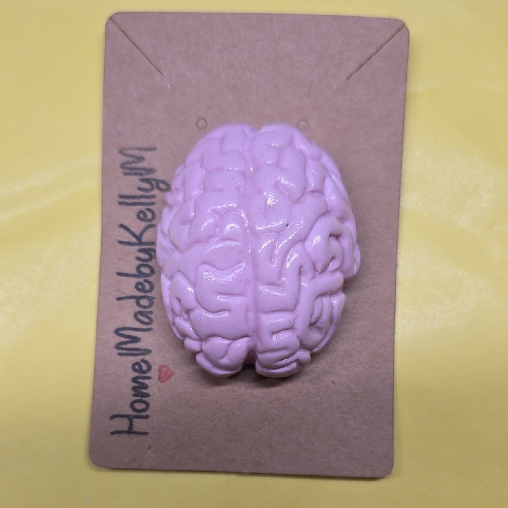Pink Brain Magnet/Coverminder Diamond art Fridge/locker Magnet